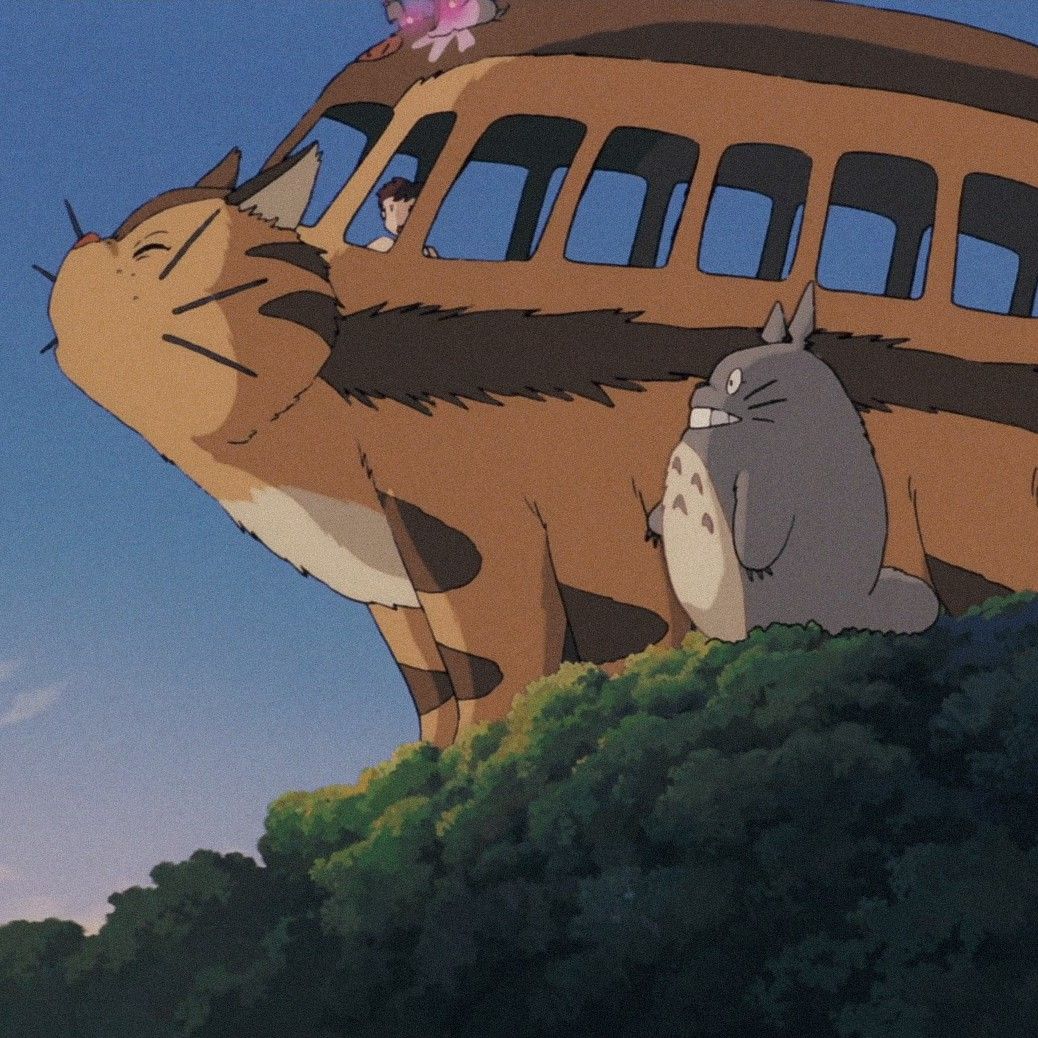 Cat bus, totoro, and satsuki finding Mei